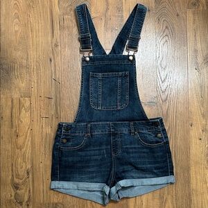 Denim shorts overalls
